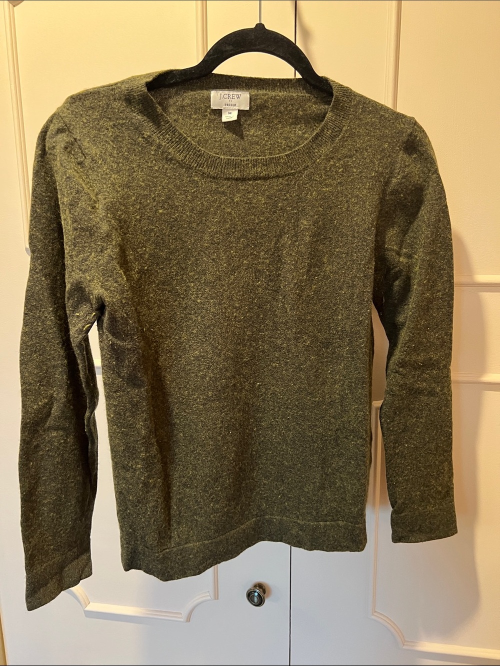 J. Crew Olive Green Crewneck Sweater